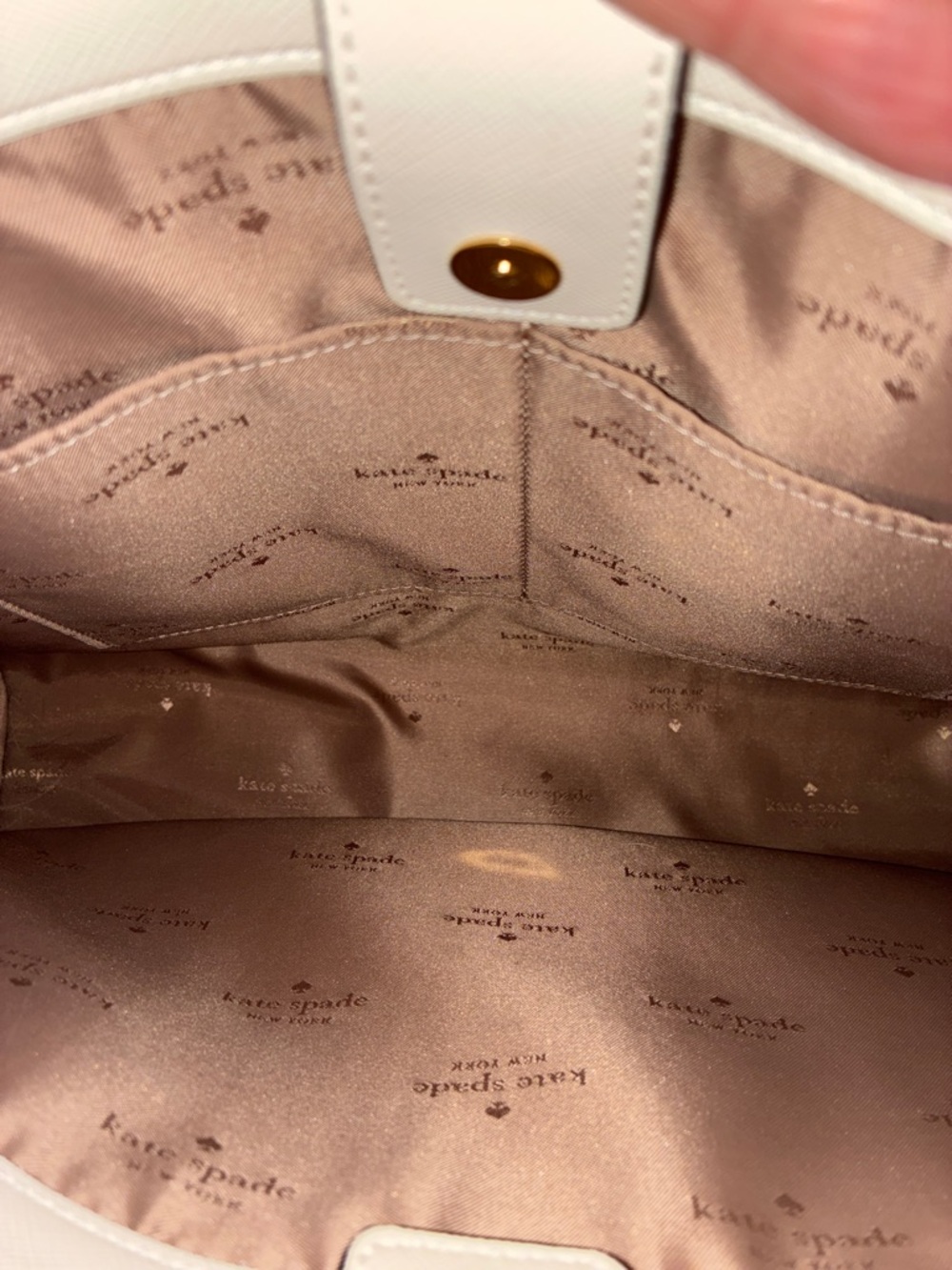 kate spade Two-Tone Beige, Cream & Black Saffiano Tote - Picture 5 of 7